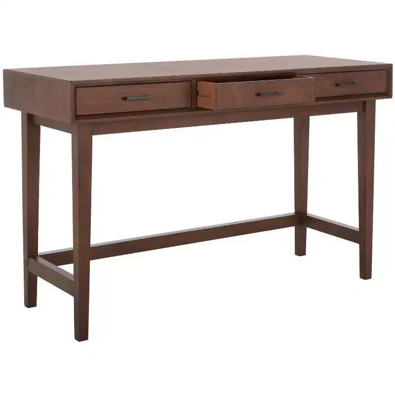 Scrivania Hawthorn a 3 cassetti, Scrivania da ufficio in legno con cassetti contenitori